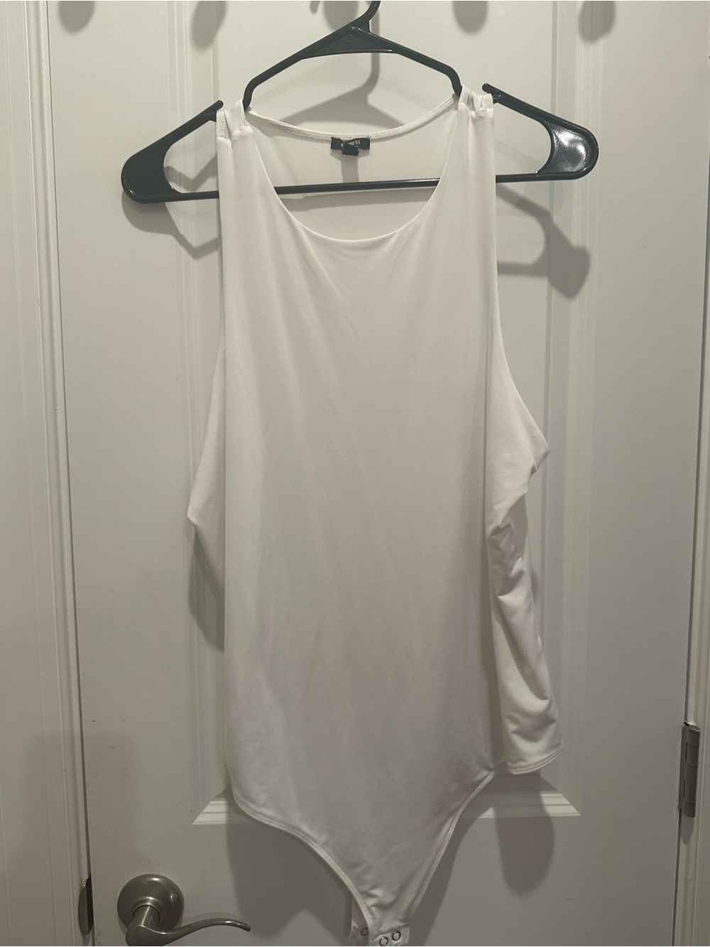 Express sleeveless White Scoop Neck Bodysuit
